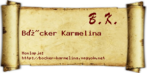 Böcker Karmelina névjegykártya